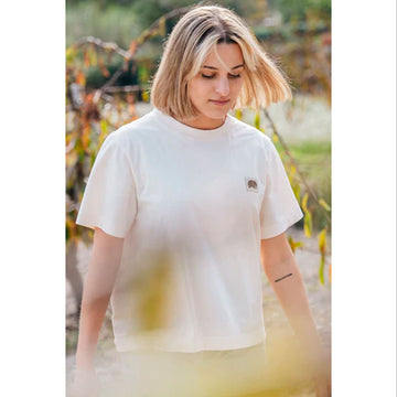 Camiseta mujer crudo tinte desgastado Gallinera Trensplant