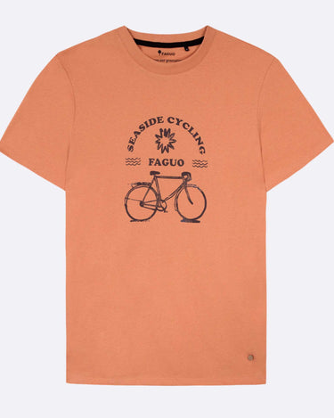 Camiseta de hombre 'Seaside Cycling' con estampado de bicicleta marca Faguo - NUM wear