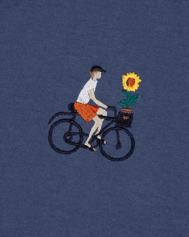 Camiseta de hombre Faguo ciclista bordado Navy - NUM wear